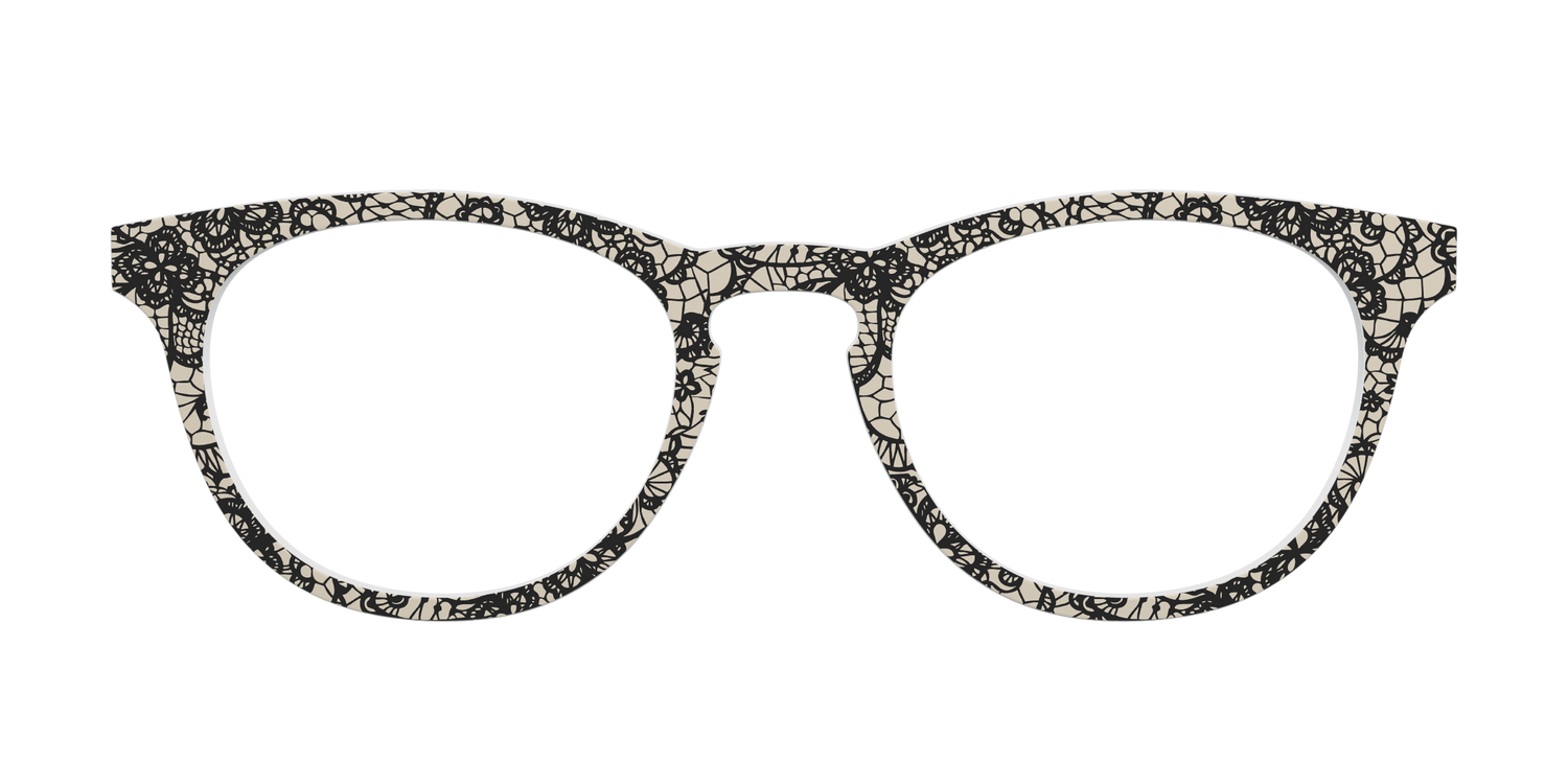 The Black Classic Lace - Front Top Image - Pair Eyewear