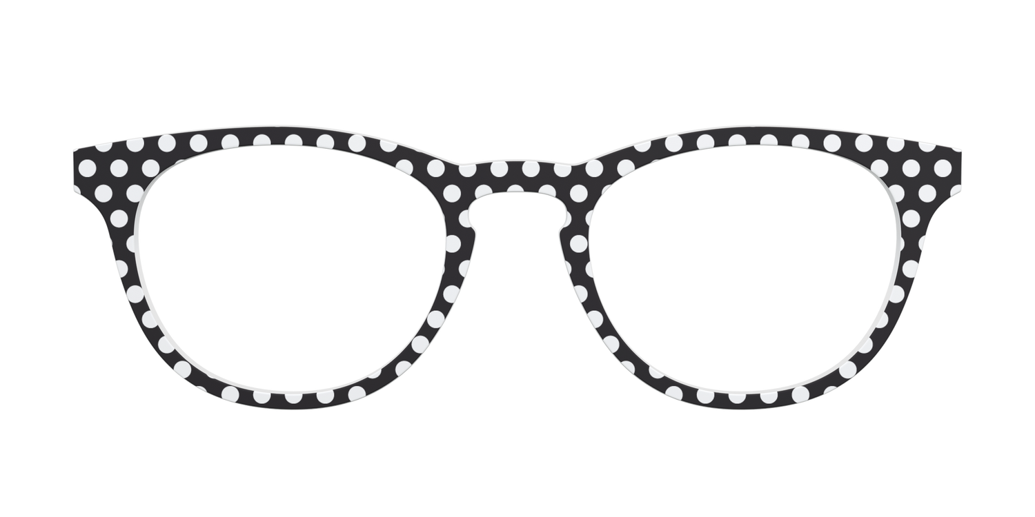 The Black Polka Dots - Front Top Image - Pair Eyewear
