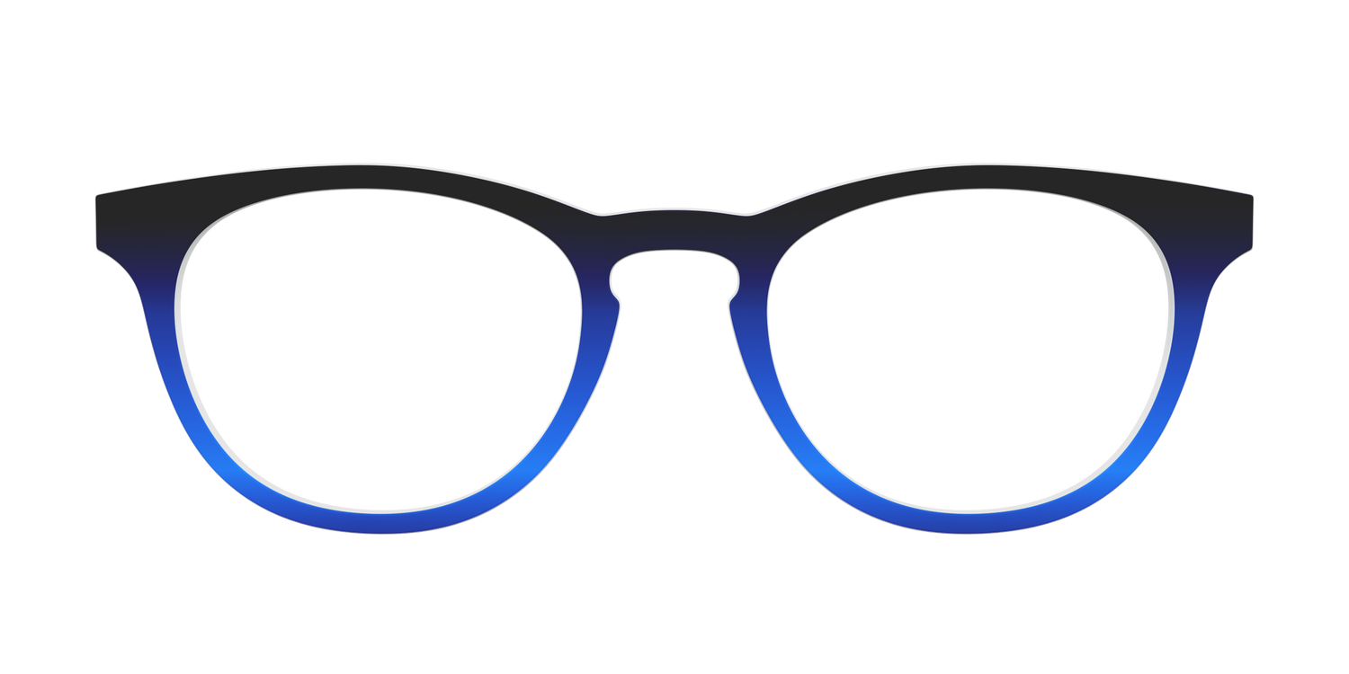 The Black to Blueberry Gradient - Front Top Image - Pair Eyewear