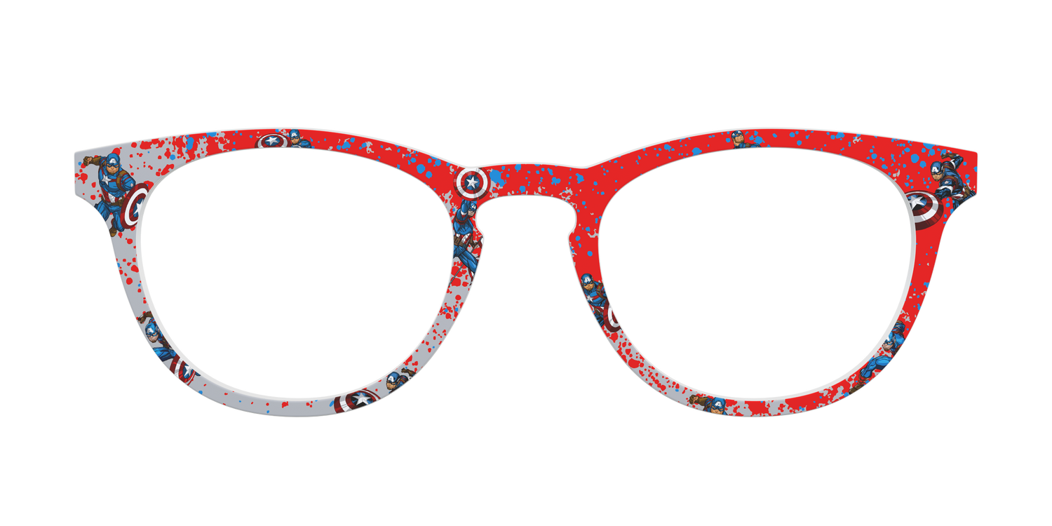 The Captain America Splatter - Front Top Image - Pair Eyewear