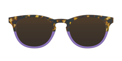 The Polarized Lavender Tortoise Split Sun Top - Front Top Thumbnail - Pair Eyewear