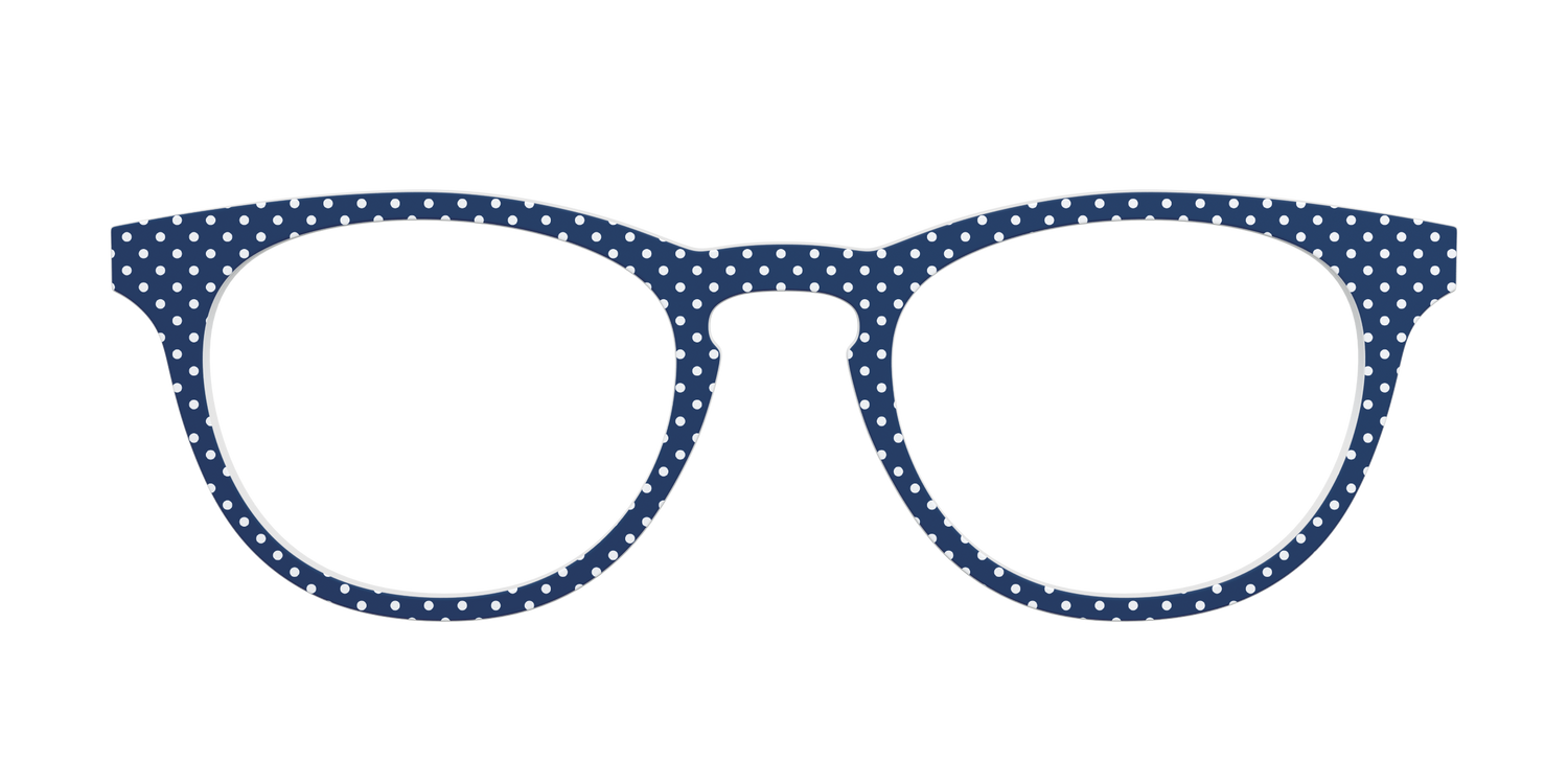 The Navy Pin Dot - Front Top Image - Pair Eyewear