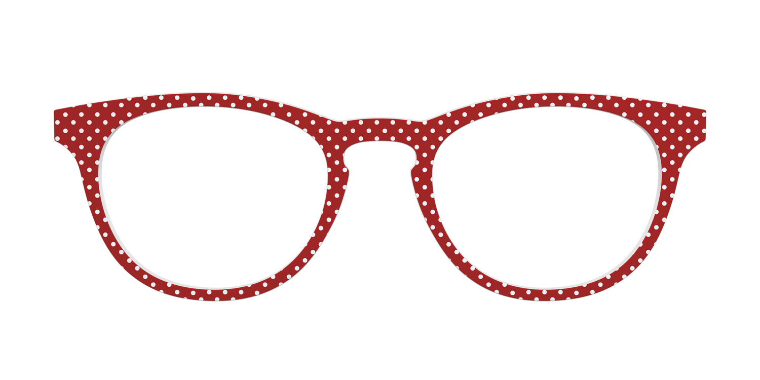 The Ruby Pin Dot - Front Top Image - Pair Eyewear
