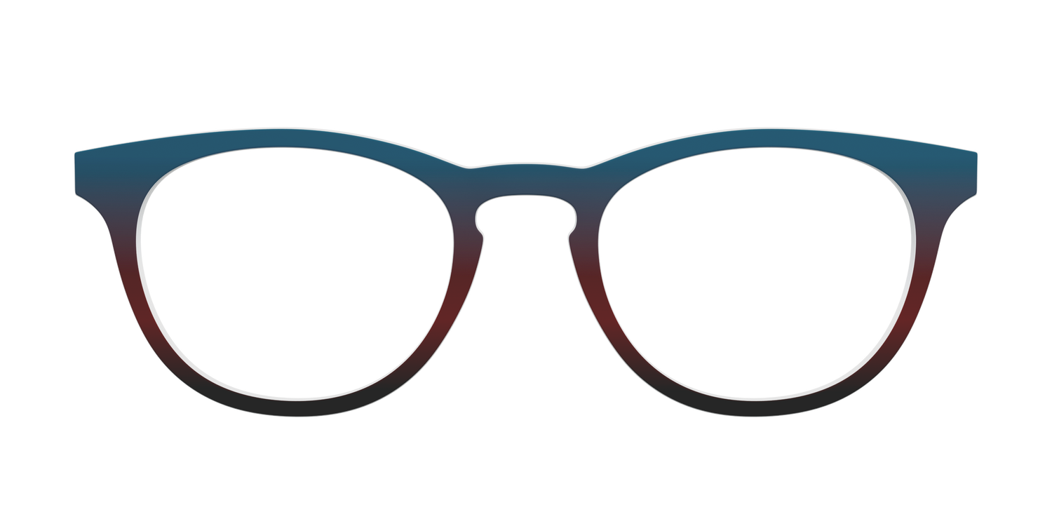 The Teal to Espresso Gradient - Front Top Image - Pair Eyewear