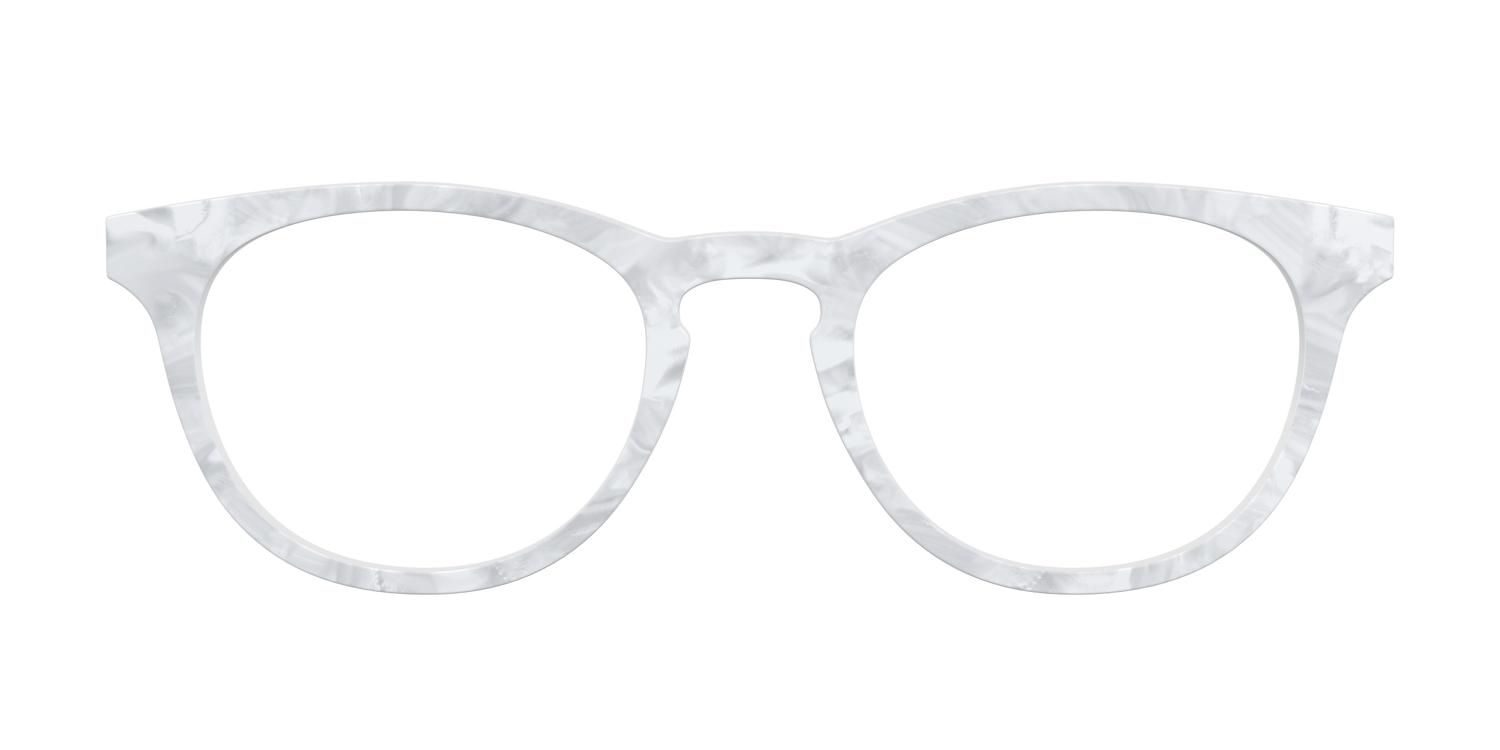 The White Pearlescent - Front Top Image - Pair Eyewear