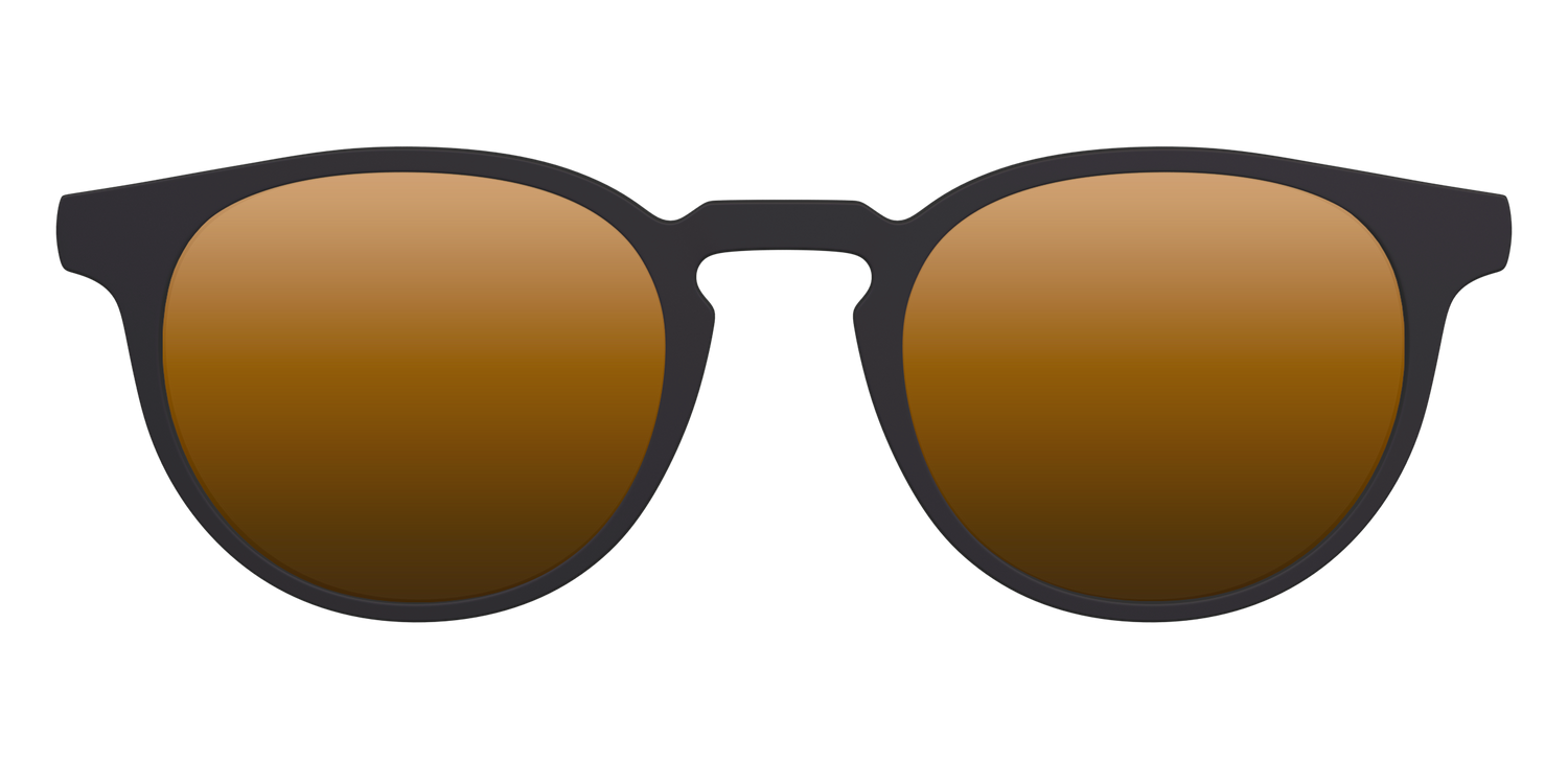 The Polarized Gold Reflective Sun Top - Front Top Image - Pair Eyewear