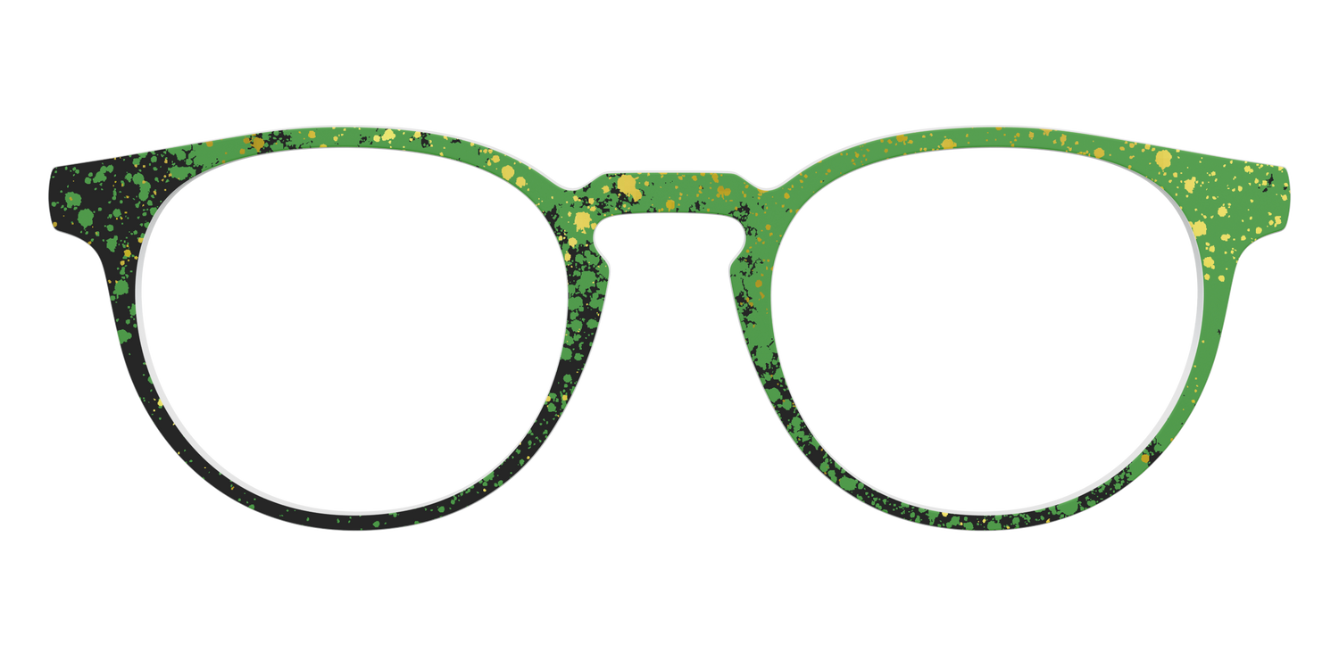 The Green Splatter - Front Top Image - Pair Eyewear