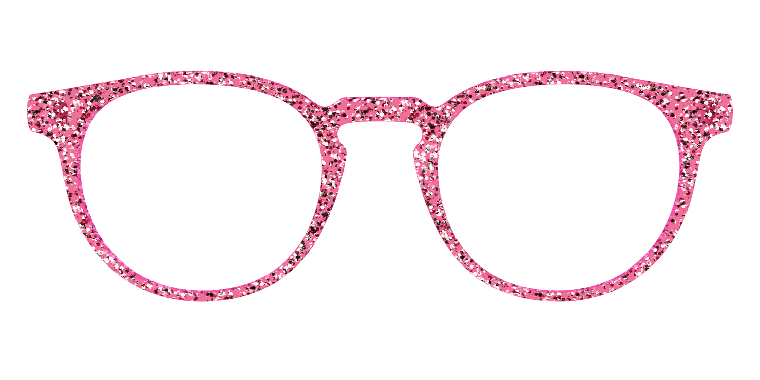 The Hot Pink Sparkle - Front Top Image - Pair Eyewear