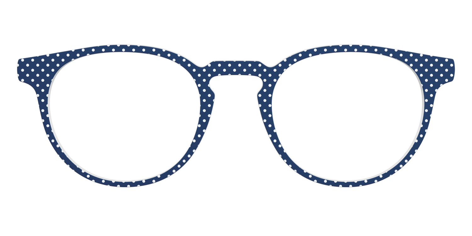 The Navy Pin Dot - Front Top Image - Pair Eyewear