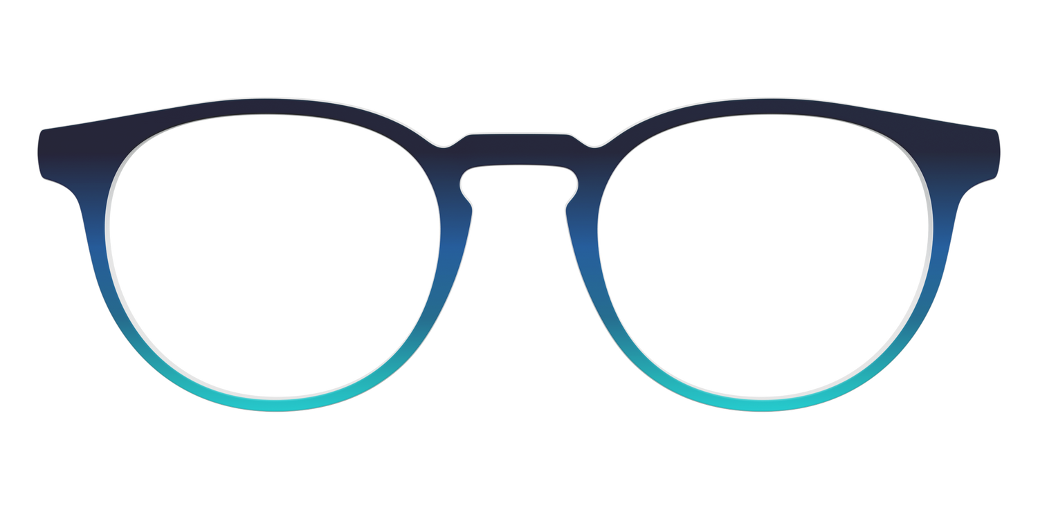 The Royal Blue to Seafoam Gradient - Front Top Image - Pair Eyewear