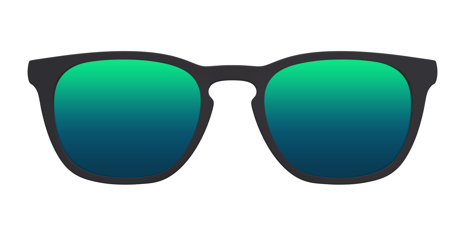 The Polarized Green Reflective Sun Top - Front Top Image - Pair Eyewear