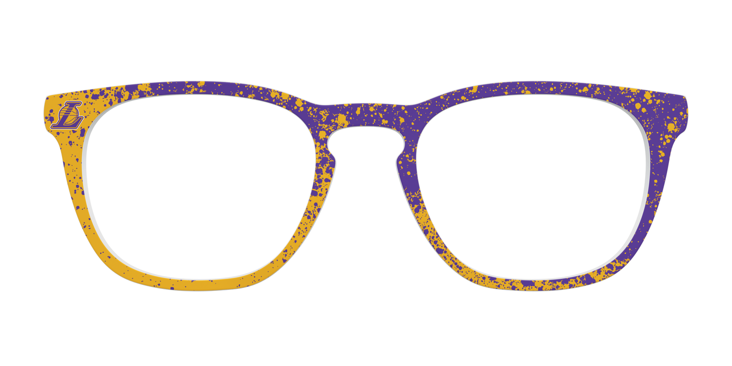 Lakers Splatter - Front Top Image - Pair Eyewear