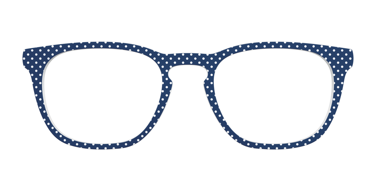 The Navy Pin Dot - Front Top Image - Pair Eyewear